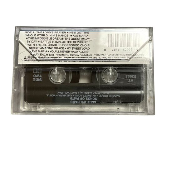 Vintage Andy Williams Songs of Faith Christian Audio Music Cassette 1992 u - Picture 2 of 3